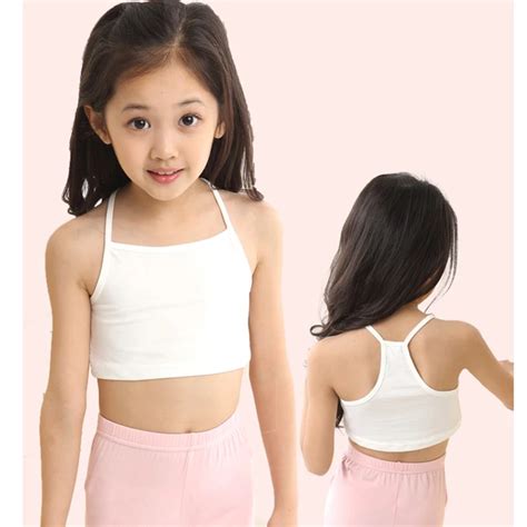 koop casual jonge meisjes training bh camisoles solid kinderkleding sling