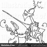 Jousting Clipart Illustration Royalty Rf Toonaday Ron Leishman Sample Stock sketch template