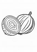 Onion Colorir Sayuran Vegetais Kolorowanki Sayur Warzywami Pimentão Kertas Mewarna Mewarnai Papryka Kidipage Lada sketch template