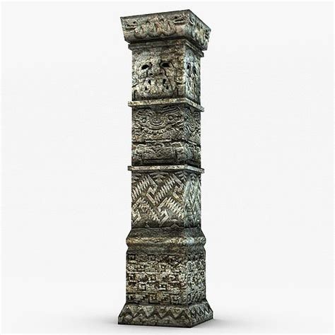 3d Asset Low Poly Ancient Column Cgtrader