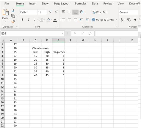 frequency distribution table  excel turbofuture