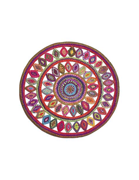 tapis rond multicolore tendance collection   chez ksl living