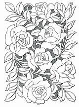 Vines Flowers Designs Templates Coloring Pages Rose Everything Adult Patterns Tattoo sketch template