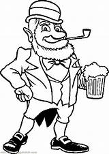 Leprechaun Coloring Pages Rainbow Getdrawings sketch template