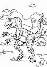Pages Raptor Coloring Getcolorings Jurassic Awesome sketch template