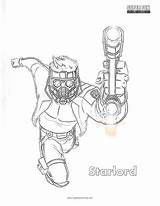 Coloring Starlord Fun sketch template