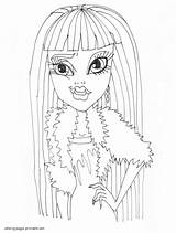 Coloring Pages Monster High Bominable Abbey Printable Girls sketch template