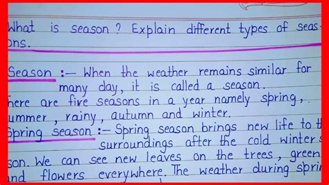 season explain  types  seasons  english