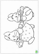 Coloring Max Ruby Pages Dinokids Close sketch template
