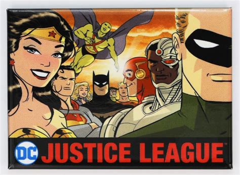 justice league fridge magnet superman wonder woman flash batman dc comics p14