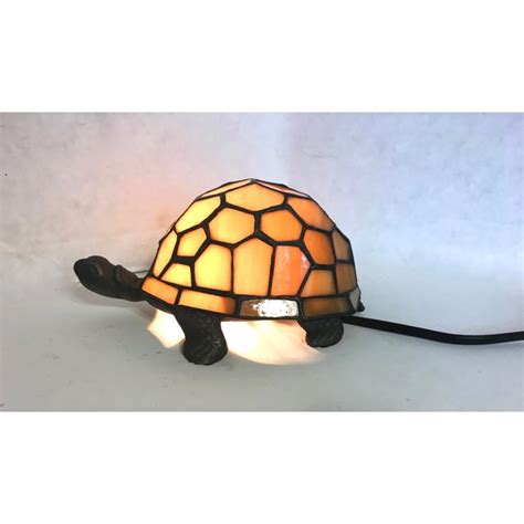 stained glass turtle accent lamp chairish
