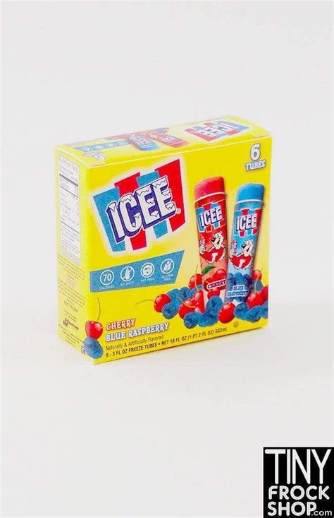 zuru mini brands icee cherry  blue raspberry push pops blue