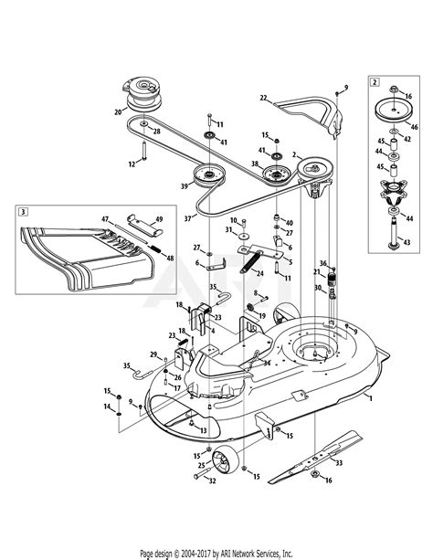 troy bilt arcacs mustang  xp  parts diagram  mower deck