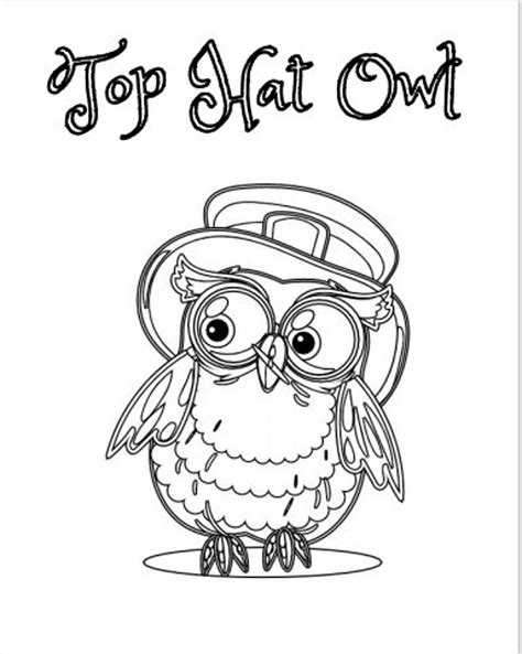cute owl coloring pages  kids  young  heart adults etsy