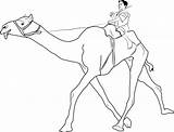 Camel Riding Man Coloring Categories Kids sketch template