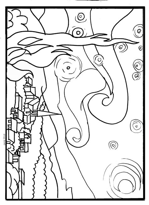 famous painters  paintings coloring pages