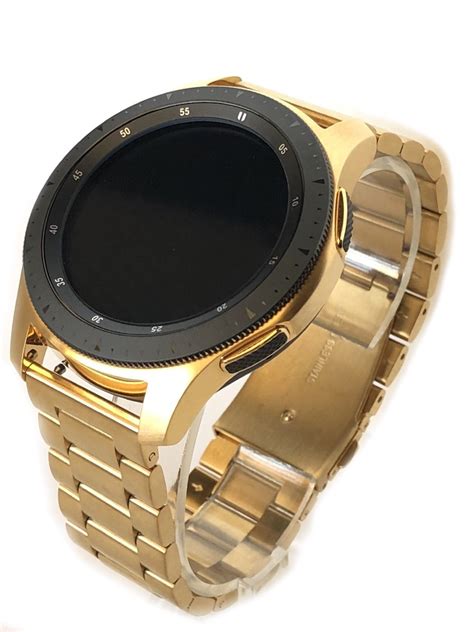 gold plated mm samsung galaxy   gold link band  model smart watches