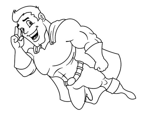 super hero flying coloring page coloringcrewcom