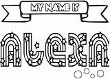 Coloring Pages Names Girls Print Coloringtop sketch template