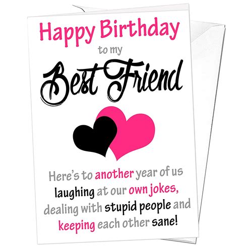 Comical Funny Birthday Greeting Card Friendship Bff Another Year Of Us
