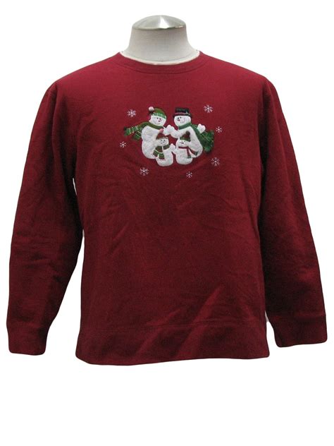 ugly christmas sweatshirt classic elements unisex red background