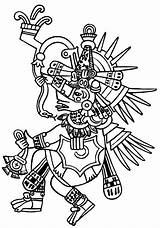 Coloring Pages Aztec Aztecs Popular Color sketch template