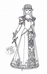Coloring Princess Pages Zelda Twilight Colouring Book Sheets sketch template