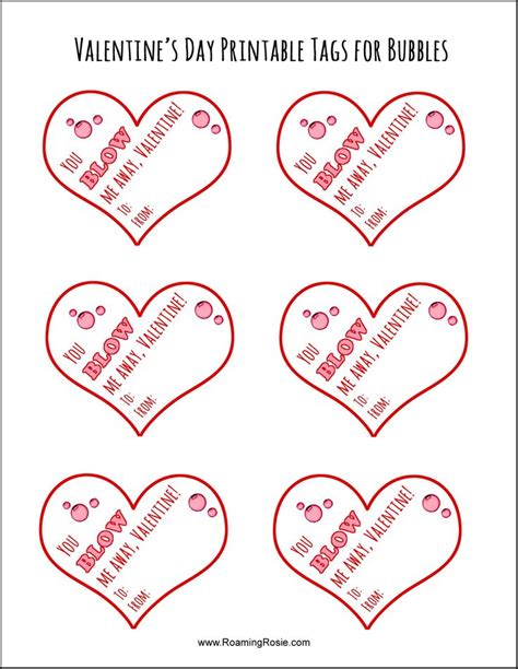 valentines day printable tags  bubbles printable valentines cards