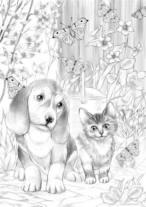 cats  dogs bundle  printable adult coloring pages  etsy dog