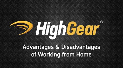 part 4 advantages and disadvantages of working from home
