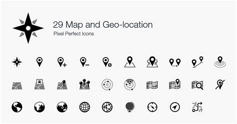 map  geo location icons pictogram sign symbol set bundle  etsy