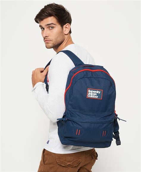 mens super trinity montana rucksack in navy superdry