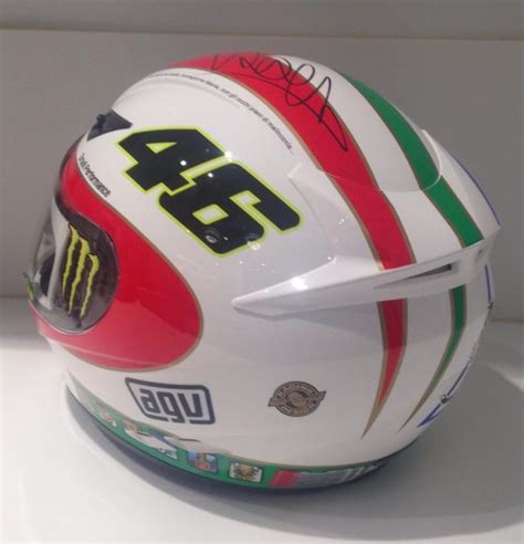 motorsport moto gp valentino rossi signed helmet taylormade memorabilia sports