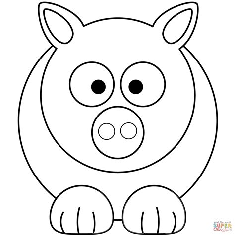 pig face coloring page   pig face coloring page png