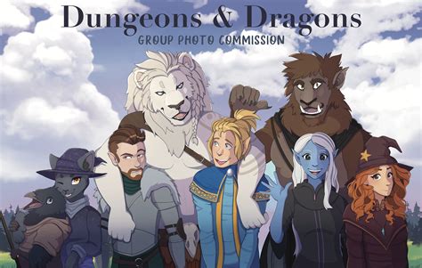 dungeons  dragons party commission dnd party group photo fantasy