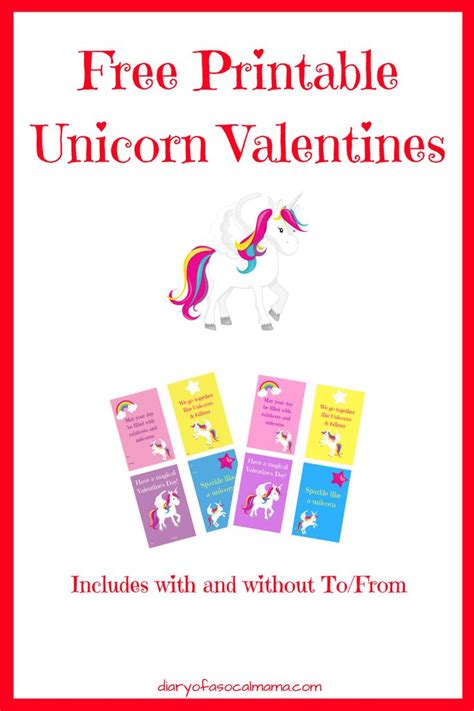 printable unicorn valentines unicorn valentine unicorn
