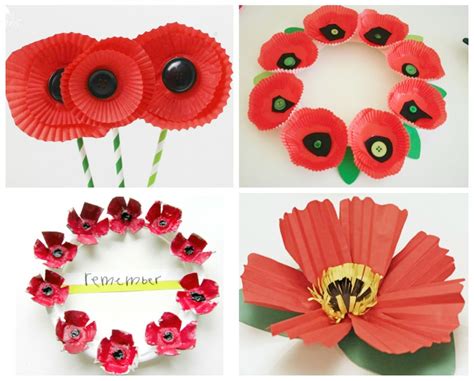 remembrance day poppy crafts  kids frugal mom eh