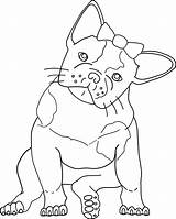 Bulldog Coloring French Pages Printable Dog Bull Terrier Boston Drawing Line American Kids Color Cute Template Clipart Print Getdrawings Animals sketch template