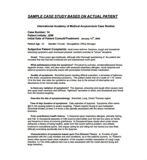 case study memo sample