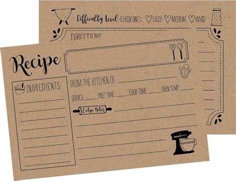 printable recipe cards  daxme