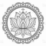 Lotus Henna Mandalas sketch template