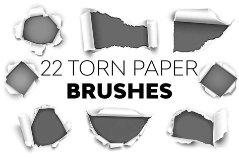 torn paper brushes brushes creative market