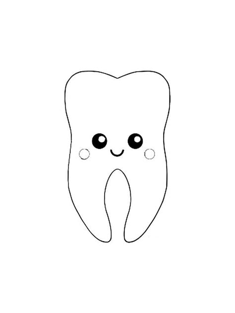 printable tooth coloring page