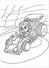 Ralph Coloring Pages Wreck Rush Sugar Racers sketch template