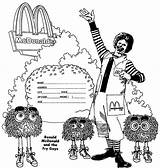 Mcdonald Ronald Mcdonalds Colorear sketch template