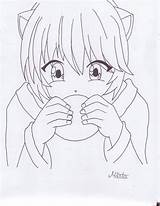 Lied Lucy Elfen Tuki Anime Deviantart Drawing Drawings Manga sketch template