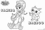Shine Shimmer Pages Coloring Nazboo Samira Princess Printable Print Kids sketch template