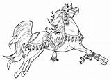 Coloring Horse Pages Adults Kids Carousel sketch template