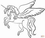 Coloring Unicorn Pages Winged Printable sketch template
