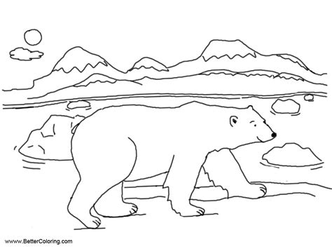 arctic tundra landscape pages coloring pages